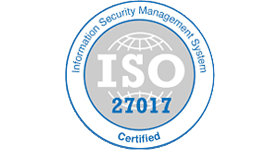 ISO 27017 certified logo.